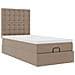 Letto Pouf con Materasso Cappucino 100x200 cm Similpelle - Foto miniatura 6