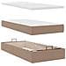 Letto Pouf con Materasso Cappucino 100x200 cm Similpelle - Foto miniatura 8