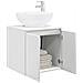 Mobile Lavabo da Parete Bianco Lucido 49,5 x 44,5 x 65 cm - Foto miniatura 2