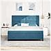 Letto a molle con materasso Blu 180 x 200 cm Velluto - Foto miniatura 3