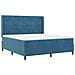 Letto a molle con materasso Blu 180 x 200 cm Velluto - Foto miniatura 4