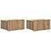 Mobiletto da notte a muro con cassetto 2 pcs Rovere Artigianale - Foto miniatura 1