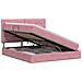 Letto con contenitore e materasso Rosa 180 x 200 cm Velluto - Foto miniatura 1