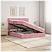 Letto con contenitore e materasso Rosa 180 x 200 cm Velluto - Foto miniatura 2