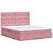 Letto con contenitore e materasso Rosa 180 x 200 cm Velluto - Foto miniatura 8
