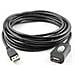 Cavo usb 2.0 A / A 5mt M / F con Ripetitore di Segnale Office Series Col. Nero - Foto miniatura 1