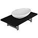 Set Mobili Da Bagno 2 Pz Ceramica Nero - Foto miniatura 1