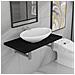 Set Mobili Da Bagno 2 Pz Ceramica Nero - Foto miniatura 2