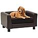 Divano per Cani Marrone 60x43x30 cm in Peluche e Similpelle - Foto miniatura 3