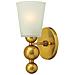 Paralume In Vetro Ottone Vintage Con 1 Luce Da Parete, Attacco E27 - Foto miniatura 1