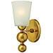 Paralume In Vetro Ottone Vintage Con 1 Luce Da Parete, Attacco E27 - Foto miniatura 3