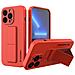 Kickstand Case Supporto Flessibile In Silicone Per Iphone 13 Rosso - Foto miniatura 1