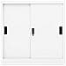 Armadio per Ufficio Anta Scorrevole Bianco 90x40x90cm Acciaio - Foto miniatura 3