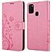 Custodia Compatibile Con Samsung Galaxy M21 / M30s In Rosa Fiore - Coperchio Protettivo In Design Floreale Con Chiusura Magnetica, Funzione Stand E Slot Per Carte - Foto miniatura 8