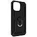 Cover Iphone 14 Pro Anti-urto Ibrida Anello Sostegno Funzione Supporto Nera - Foto miniatura 3