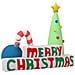 Decorazione Gonfiabile Merry Christmas Con Led 197 Cm - Foto miniatura 2