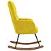 Sedia a Dondolo Giallo Senape in Velluto - Foto miniatura 5