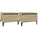 Tavolini 2pz Rovere Sonoma 50x46x35 Cm In Legno Multistrato - Foto miniatura 2