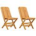 Sedie Da Giardino Pieghevoli 2pz 47x47x89cm Legno Massello Teak - Foto miniatura 1