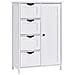 Mobile Bagno 4 Cassetti + Anta Mobiletto Cassettiera Legno Mdf Bianco 55x81cm - Foto miniatura 4