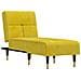 Chaise Longue In Velluto Giallo - Foto miniatura 2