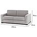 Divano Fisso Mara, Divano A 3 Posti, 100% Made In Italy, Sofà Soggiorno, In Tessuto Imbottito, Con Braccioli Slim, Cm 200x95h90, Grigio - Foto miniatura 4