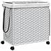 Cesto Portabiancheria Con Ruote Bianco 60x35x60,5 Cm Rattan - Foto miniatura 2