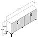 Credenza In Stile Industriale 160 Cm Arkel - Foto miniatura 5