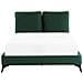 Letto Velluto Melle 140 X 200 Cm Verde Smeraldo - Foto miniatura 4