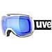 Maschera downhill 2100 CV occhialini per sport invernali Bianco Unisex Blu Vetri sferici - Foto miniatura 1