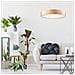 Lampada A Soffitto Eveline - Marrone - Legno, Vetro - 47x47x8 Cm - Foto miniatura 2