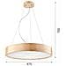 Lampada A Soffitto Eveline - Marrone - Legno, Vetro - 47x47x8 Cm - Foto miniatura 8