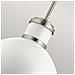 Sospensione Contemporanea Tollis Acciaio Nichel Bianco Grande 1 Luce E27 - Foto miniatura 2