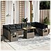 Set Divani Da Giardino 11 Pz Con Cuscini In Polyrattan Grigio - Foto miniatura 1