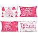 Miaikoe Set Di 4 Federe Natalizie 30x50cm, Decorazioni Per La Casa - Colore Rosa - Foto miniatura 1