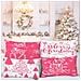 Miaikoe Set Di 4 Federe Natalizie 30x50cm, Decorazioni Per La Casa - Colore Rosa - Foto miniatura 6