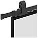 Porta Scorrevole Set Ferramenta Nera 76x205 cm Vetro Temperato - Foto miniatura 7