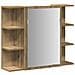 Mobile Da Bagno Specchio Rovere Artigianale Legno Multistrato - Foto miniatura 2