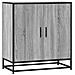 Credenza Grigio Sonoma 68x35x76 Cm In Truciolato E Metallo - Foto miniatura 2