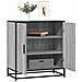 Credenza Grigio Sonoma 68x35x76 Cm In Truciolato E Metallo - Foto miniatura 1