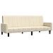 Divano Letto A 2 Posti Crema In Velluto - Foto miniatura 2