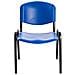 Set Di 6 Sedie Per Sala Attesa Ufficio Studio Conferenze Riunione Ospite Impilabili In Plastica Blu - Foto miniatura 1