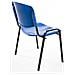 Set Di 6 Sedie Per Sala Attesa Ufficio Studio Conferenze Riunione Ospite Impilabili In Plastica Blu - Foto miniatura 3