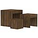 Tavolini Impilabili 3 Pz Rovere Marrone In Legno Multistrato - Foto miniatura 1