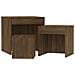 Tavolini Impilabili 3 Pz Rovere Marrone In Legno Multistrato - Foto miniatura 4