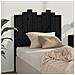 Testiera Per Letto Nera 96x4x110 Cm In Legno Massello Di Pino - Foto miniatura 6