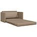 Divano Letto a Pavimento 2-in-1 Cappuccino 124x71x78 cm Pelle Sintetica - Foto miniatura 2