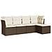 Set Divano da Giardino 5 pz con Cuscini Marrone in Polyrattan - Foto miniatura 1