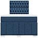 Giroletto a Molle con Materasso Blu 120x190 cm in Tessuto - Foto miniatura 4