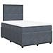 Giroletto a Molle con Materasso Grigio Scuro 120x190 cm Velluto - Foto miniatura 1